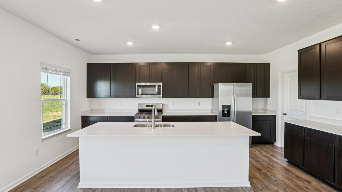 view of kitchen from the great room