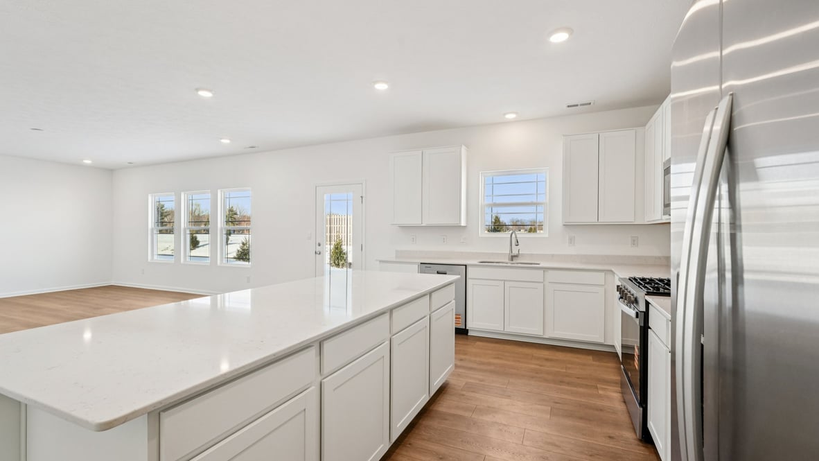 kitchen with large center island