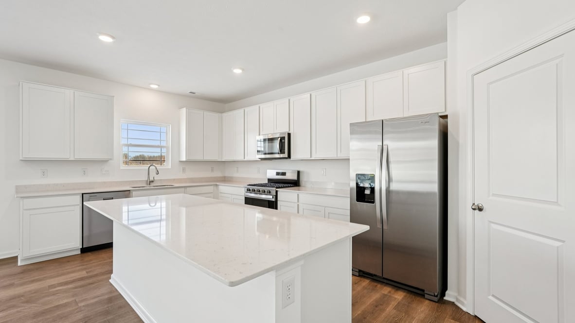 kitchen with quartz countertops