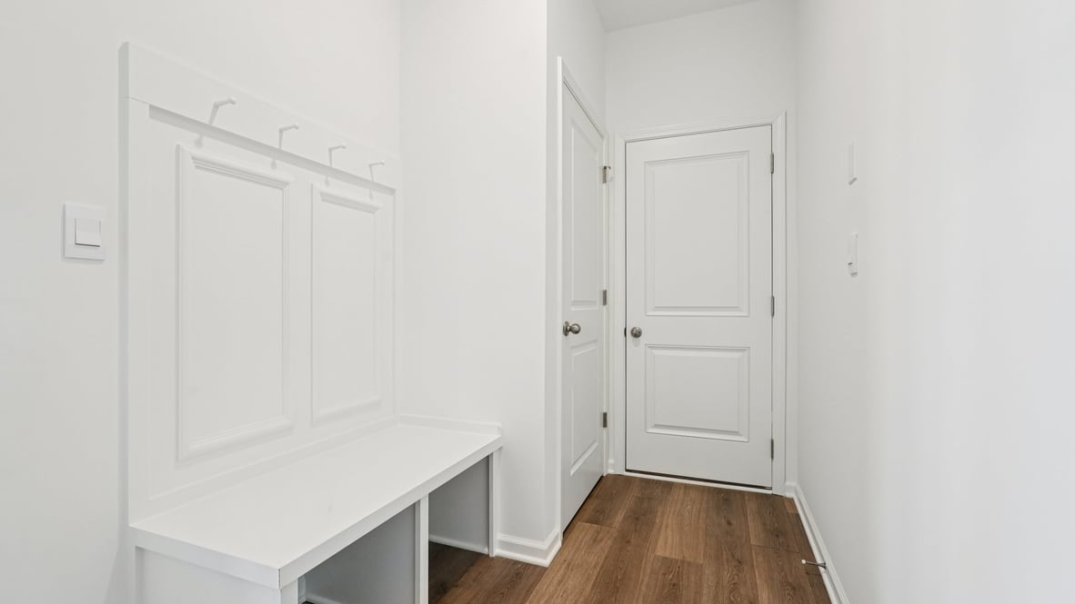 boot bench near garage