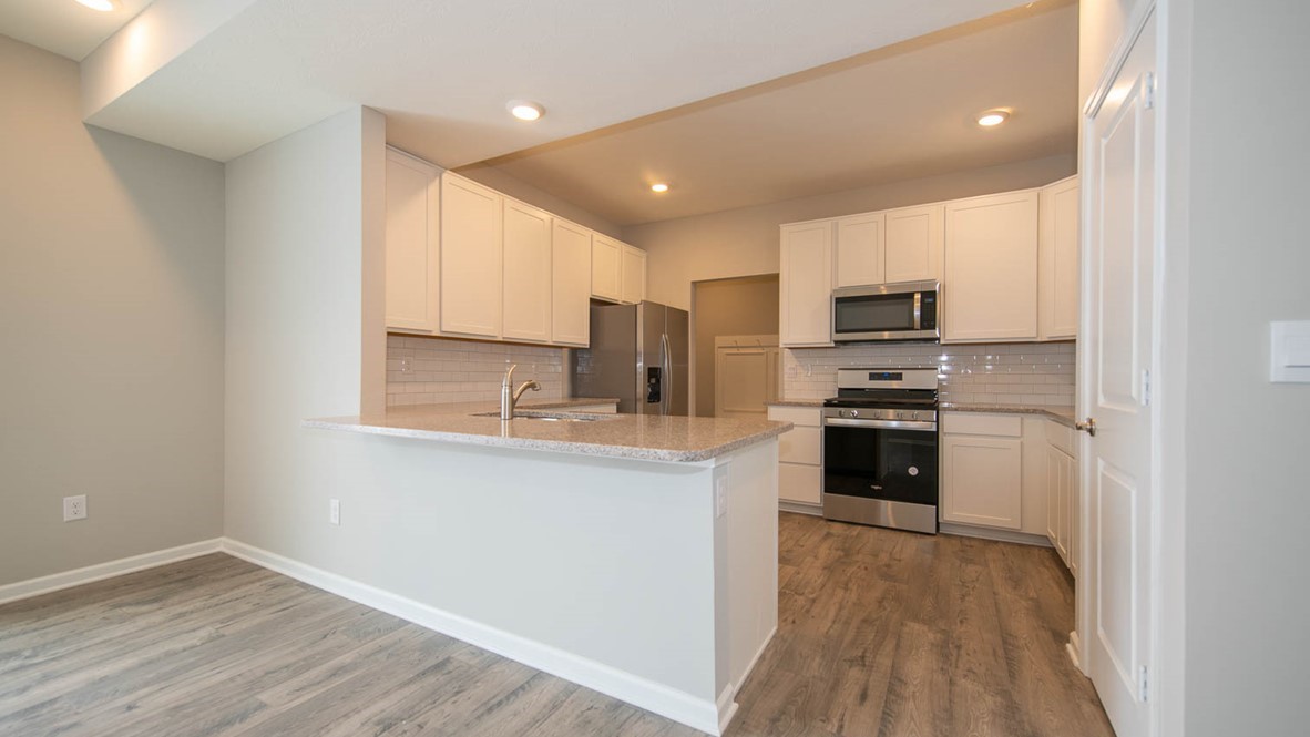 kitchen with bar seating