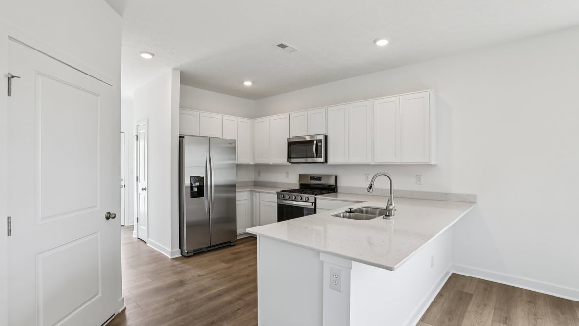 kitchen with bar seating