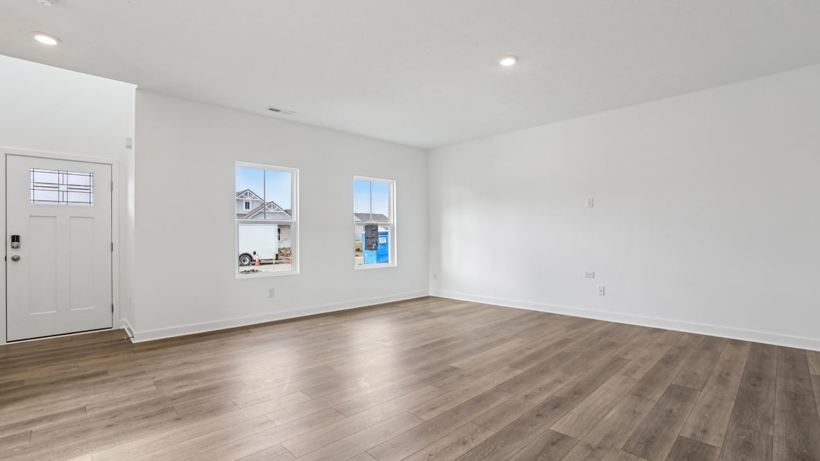 great room with large windows