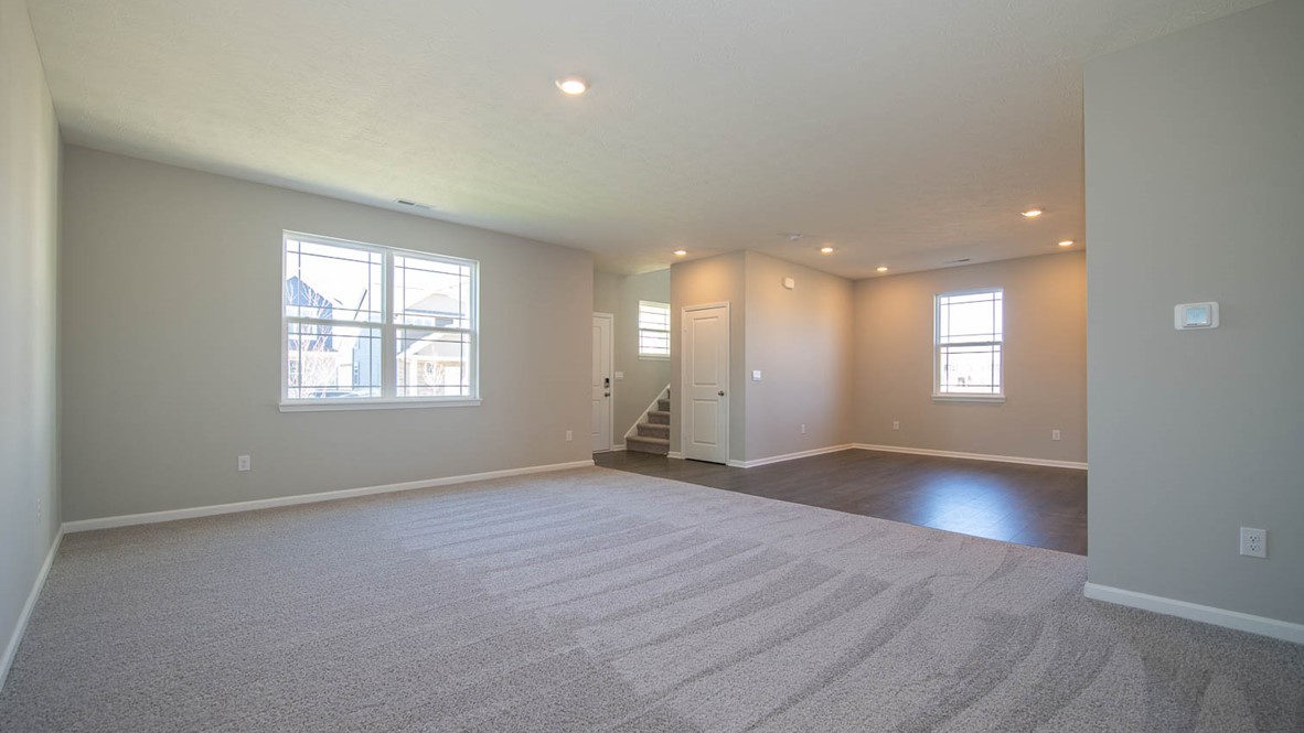 great room with large windows