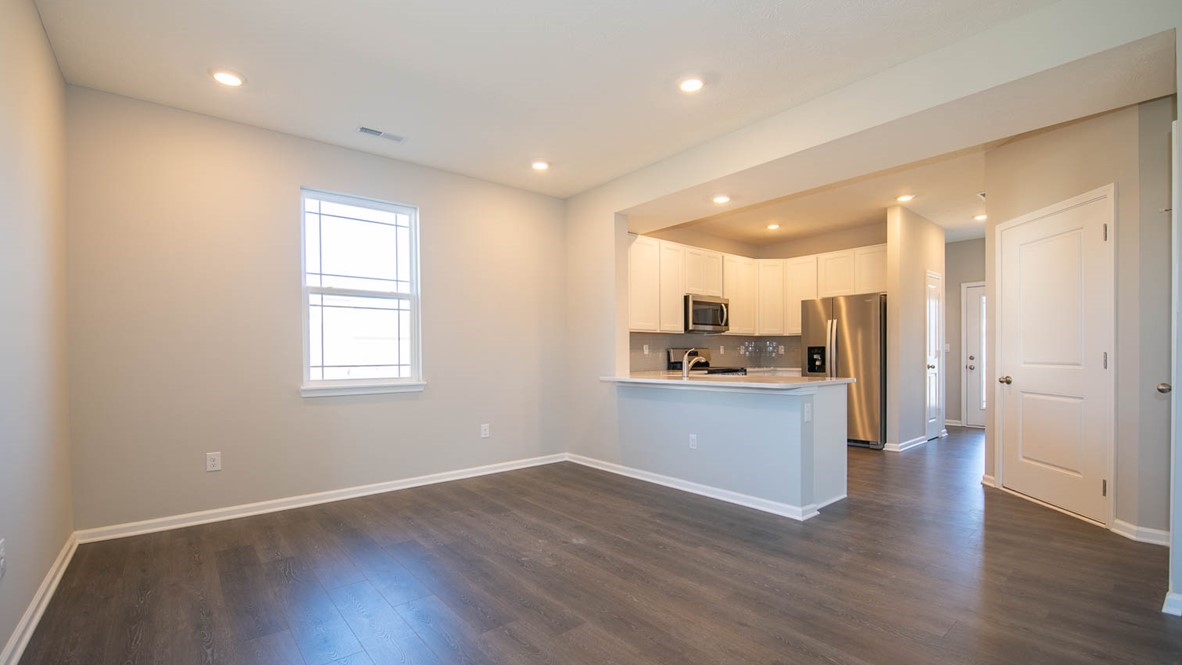 dining nook in between kitchen and great room