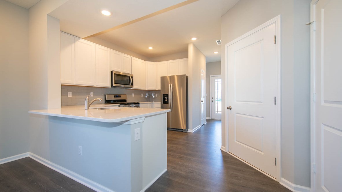 kitchen with bar seating
