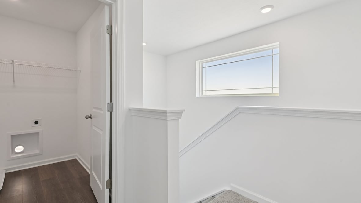 upstairs hallway to laundry