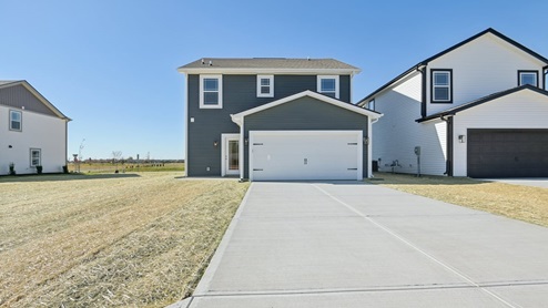 rear load garage with driveway