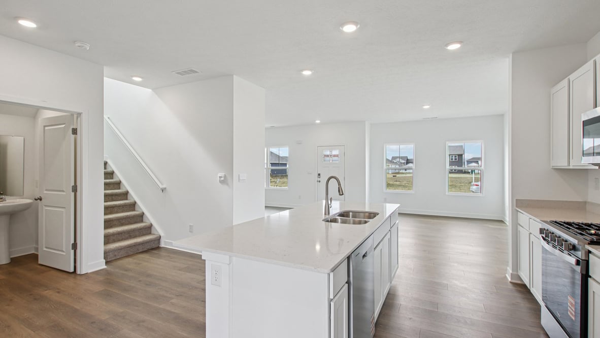 kitchen with large center island