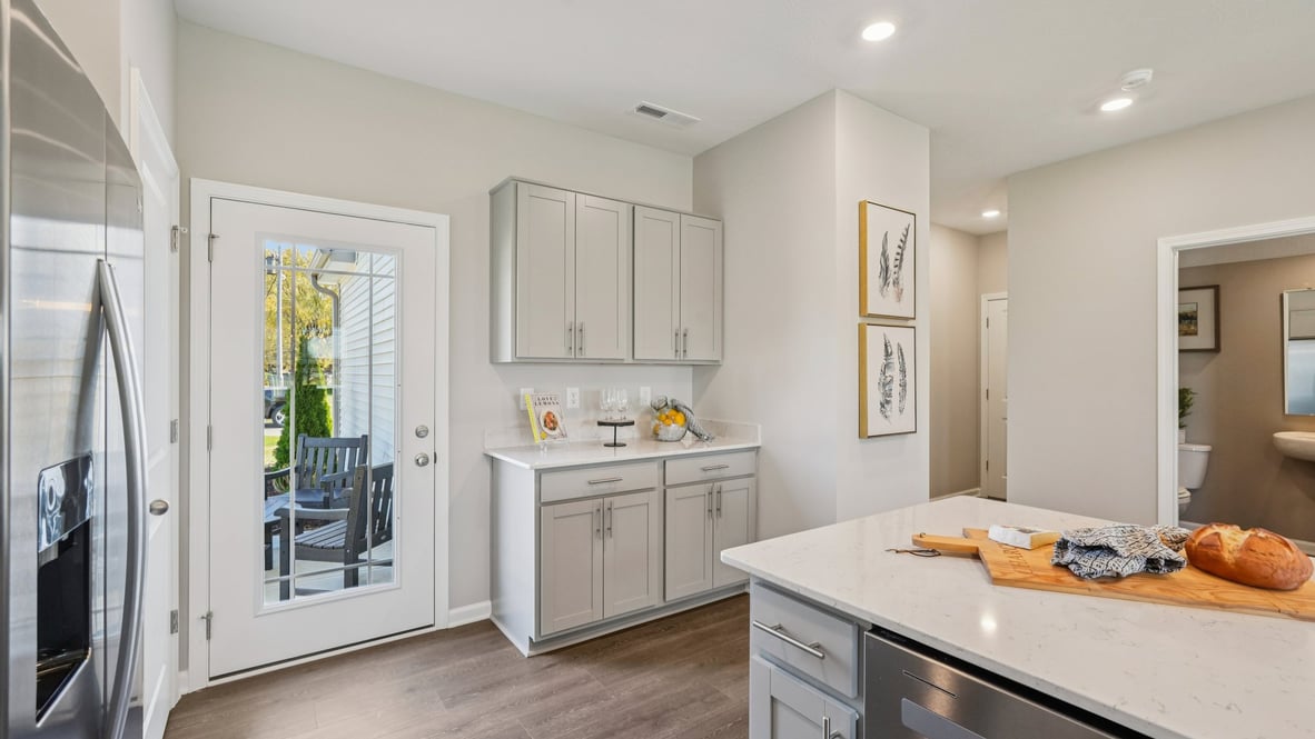 butlers pantry and door to patio