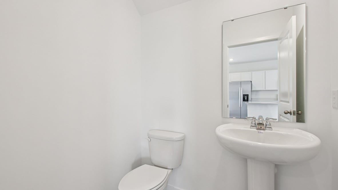 powder bathroom on the main level