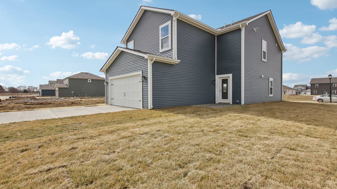 rear exterior view of the home