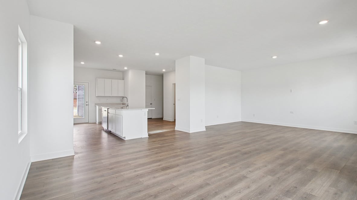 great room with natural light