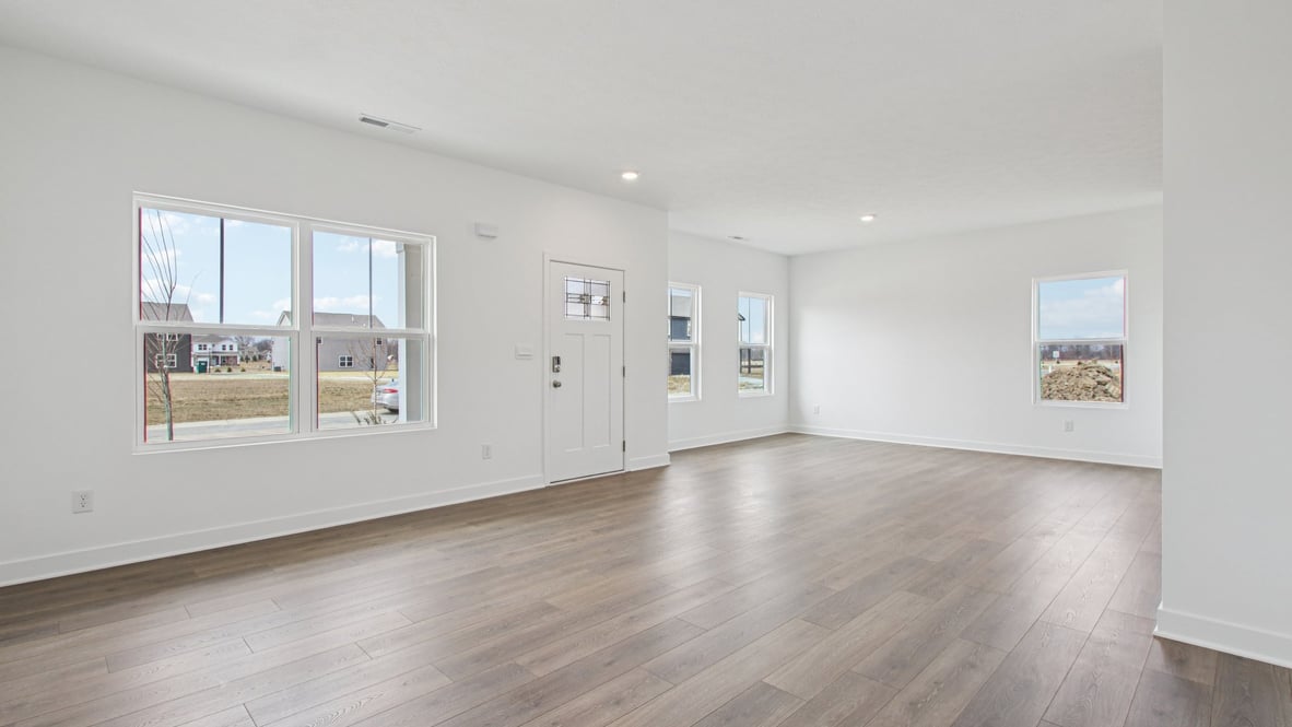 great room with large windows