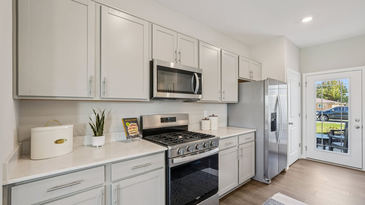 kitchen with cooktop and microwave