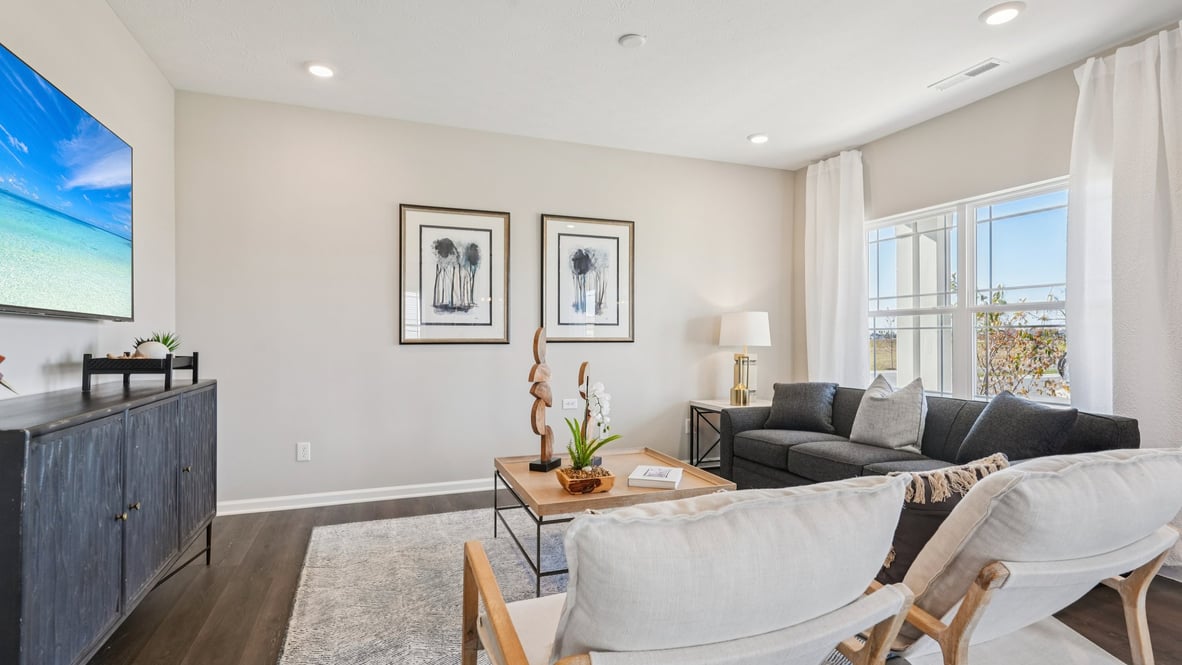 great room with large windows