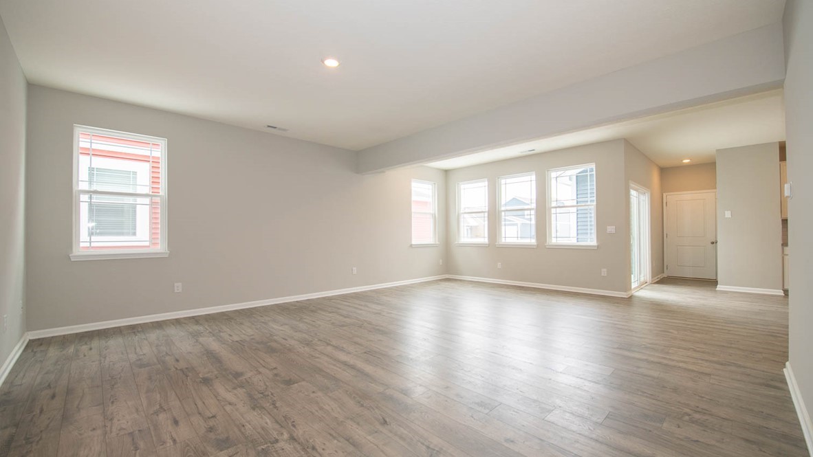 great room with large windows