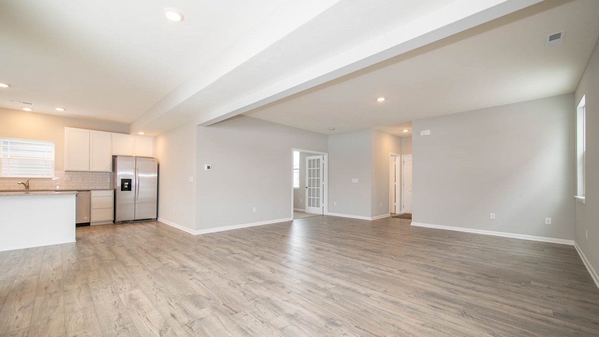 great room is extra spacious with plenty of room for family and friends