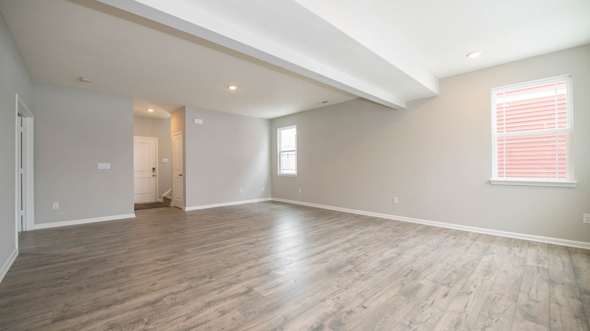 great room with large windows