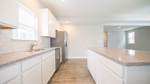 kitchen with quartz counters