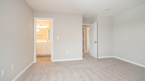 primary bedroom with ensuite bathroom