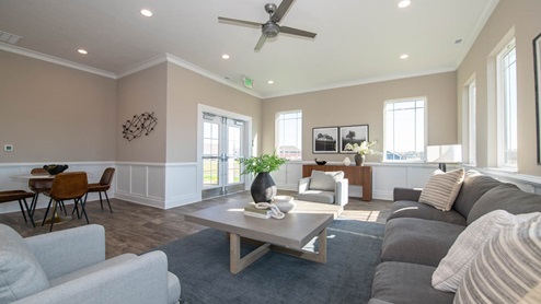 interior of clubhouse seating area living room