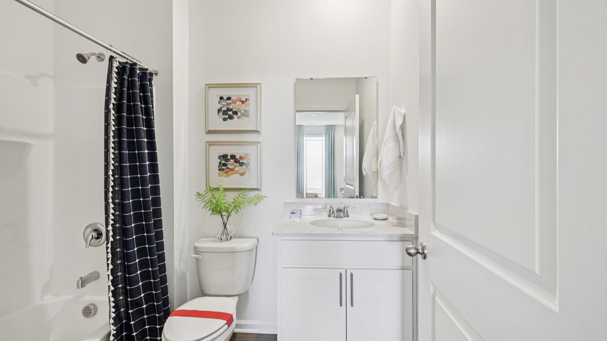 guest bathroom on the main level