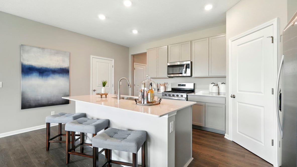 kitchen with bar seating