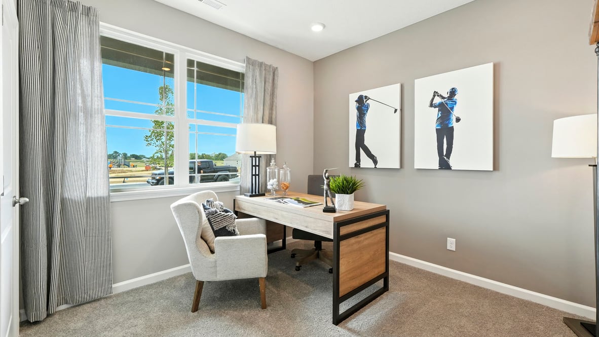 bedroom adjacent to entry