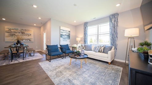great room with natural light