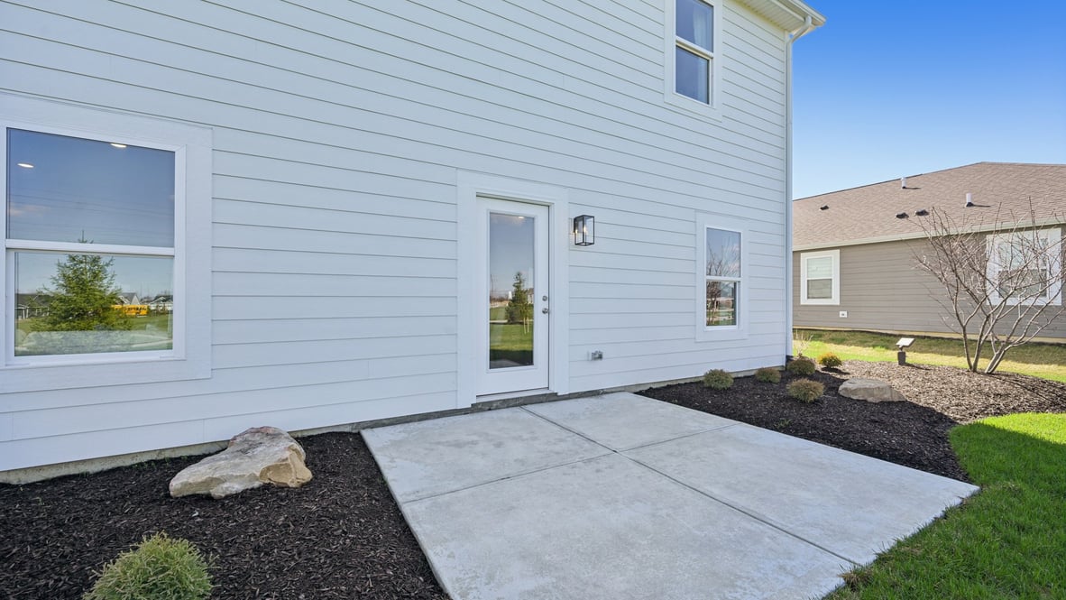 patio on the back of the home