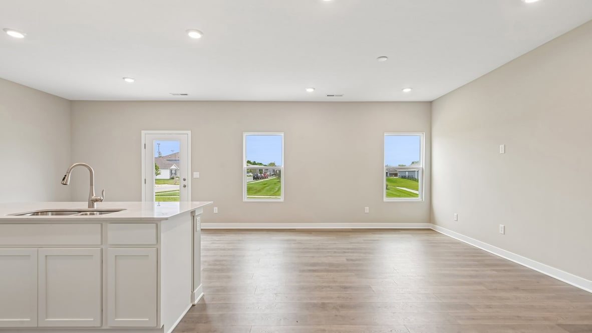 great room with natural light