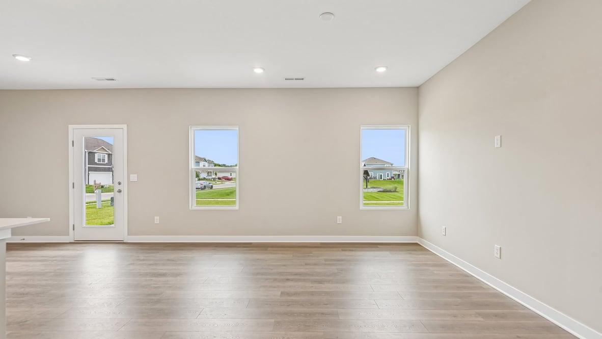 great room with large windows