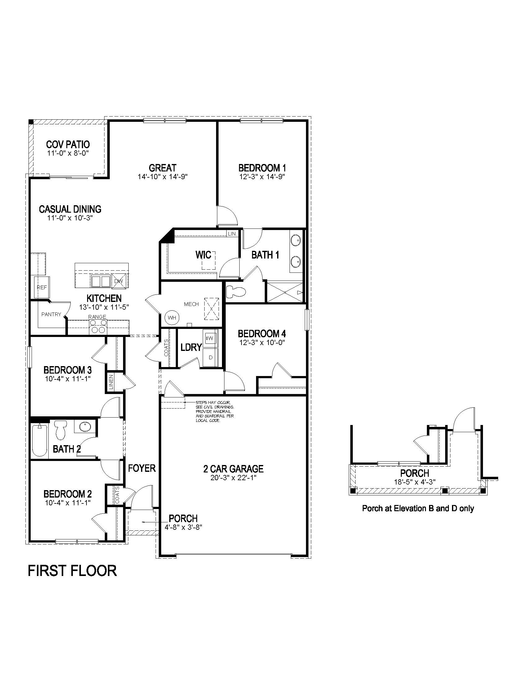 Chatham floor plan by D.R. Horton