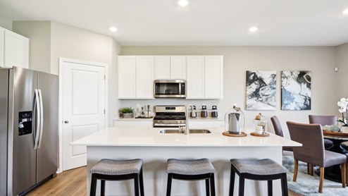 kitchen with island seating