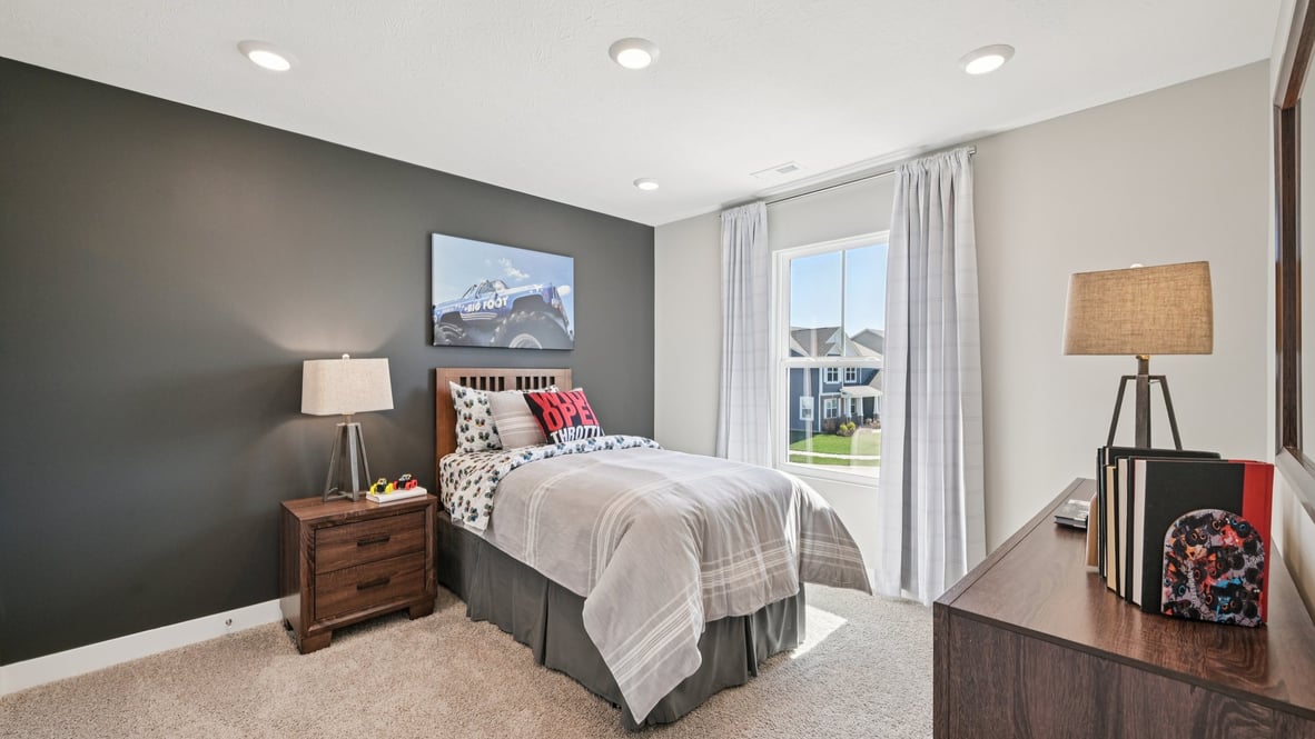 bedroom with large windows