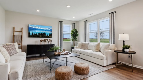 great room with large windows