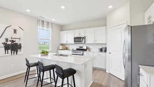 kitchen with bar seating