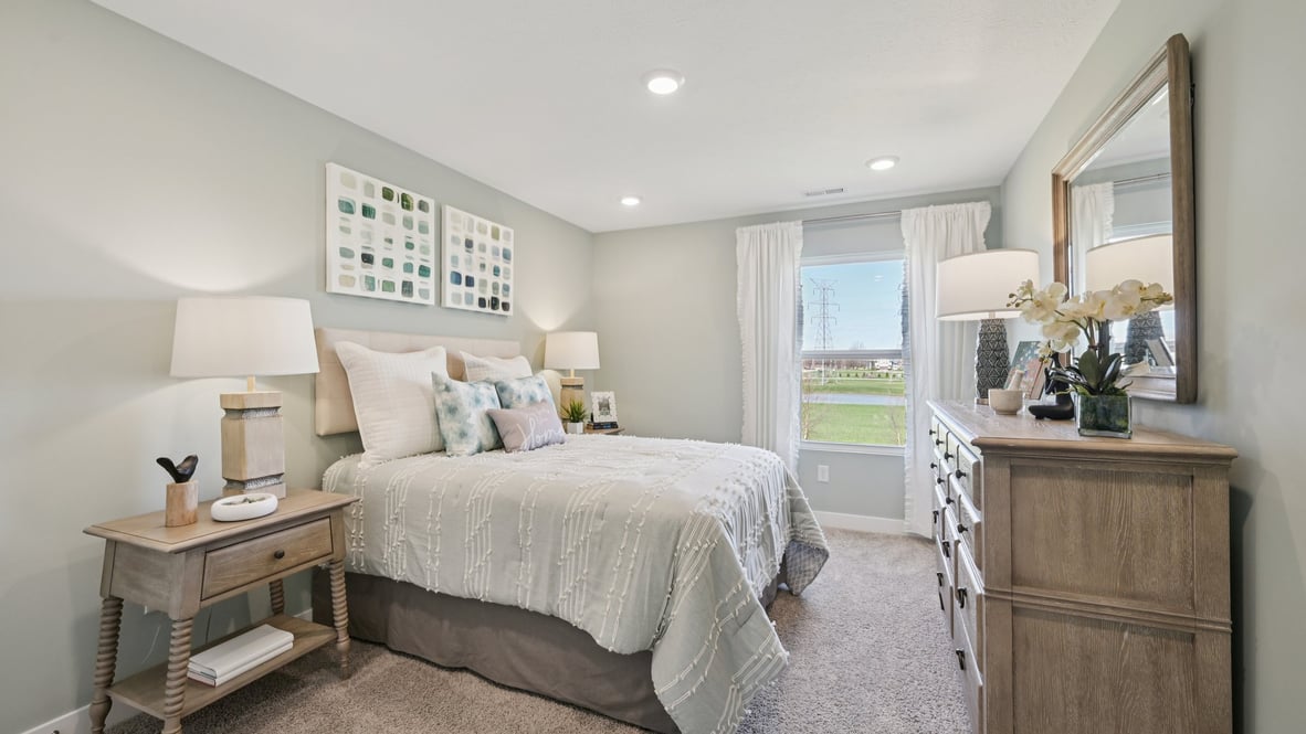 bedroom with large windows
