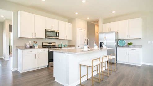 kitchen with large center island
