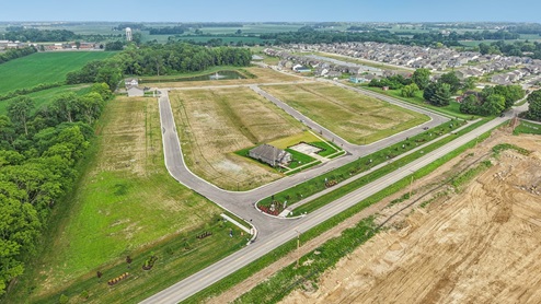 aerial view of new phase of community