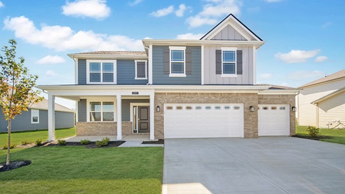 two story home with 3 car garage offered in Fortville