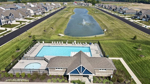 community pool aerial