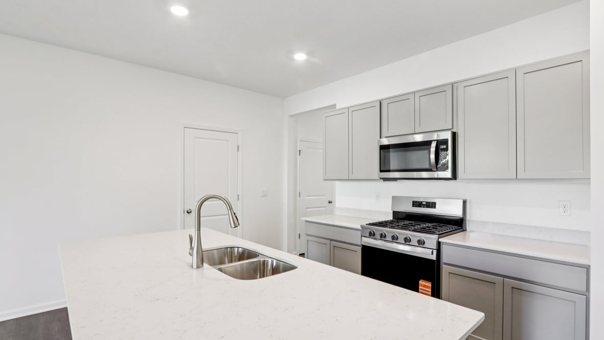 stainless appliances in the kitchen