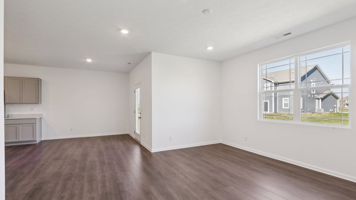 great room with view of the rear yard