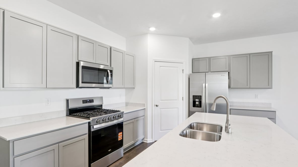 kitchen sink is located in the island