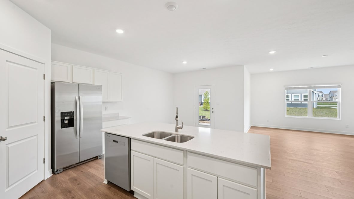 kitchen with large center island