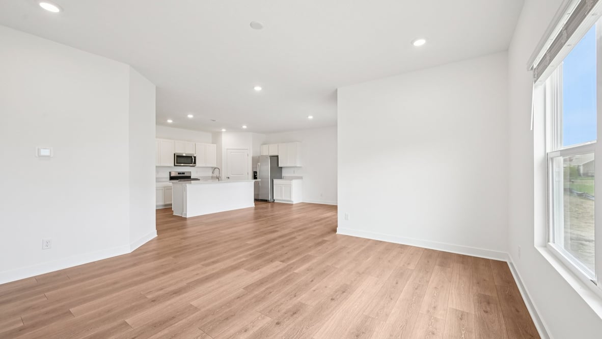 great room with natural light