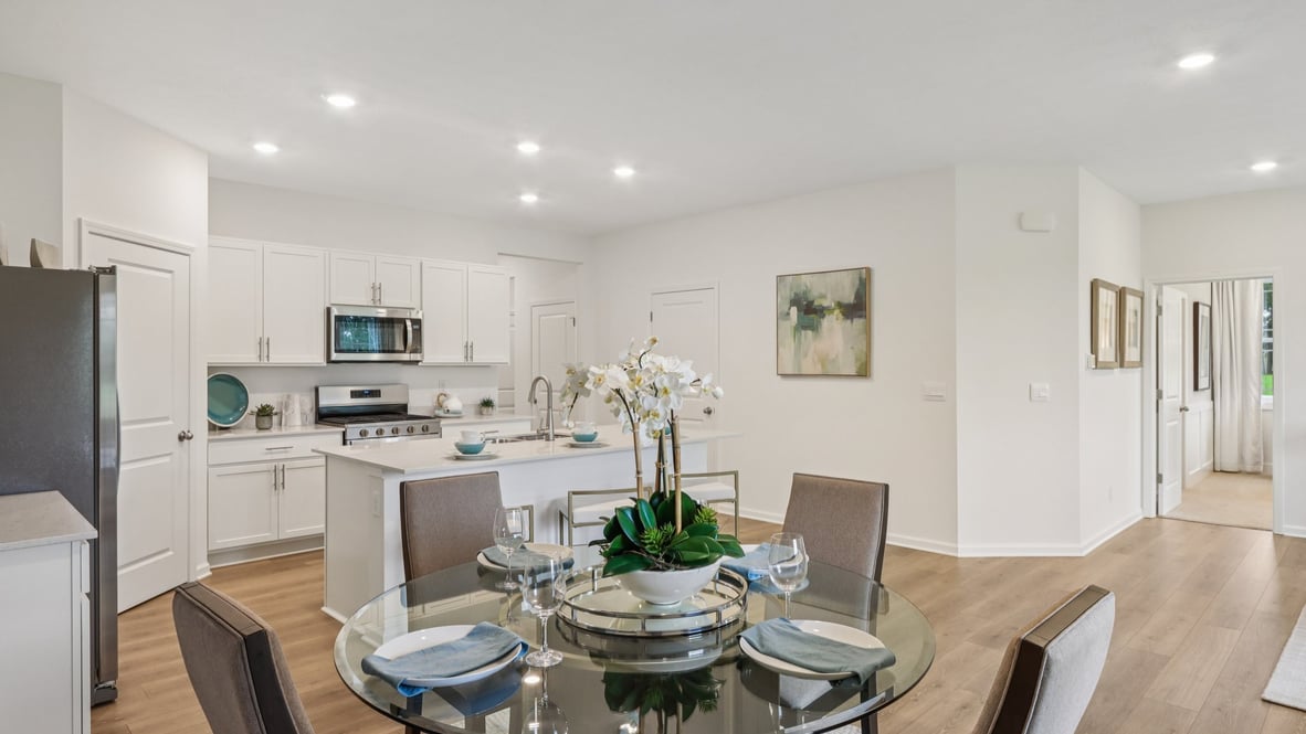 dining nook with searing for four