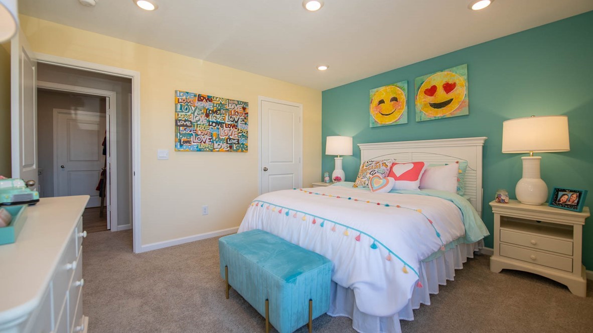 Facing the front of the home is the third bedroom